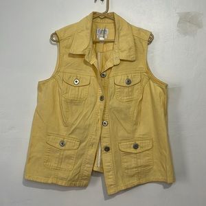 Size 1X Women's C J Banks by Christopher Banks Yellow Vest